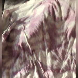 Tie-Dye Fabric in Purple and Cream XL